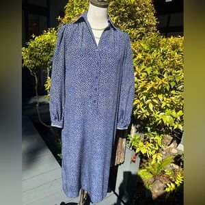 Vintage Schrader Sport Petite Blue & White Dress